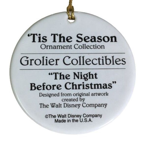 Disney Grolier Tis the Season “The Night Before Christmas” Ornament Mickey Goofy - Picture 3 of 3